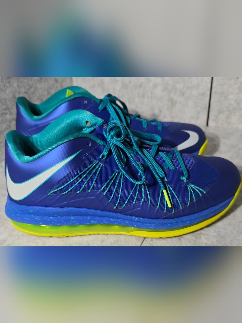 Nike KD 6 Basketball Shoes Mens Size 9 Blue Teal Volt Kevin Durant Sneakers